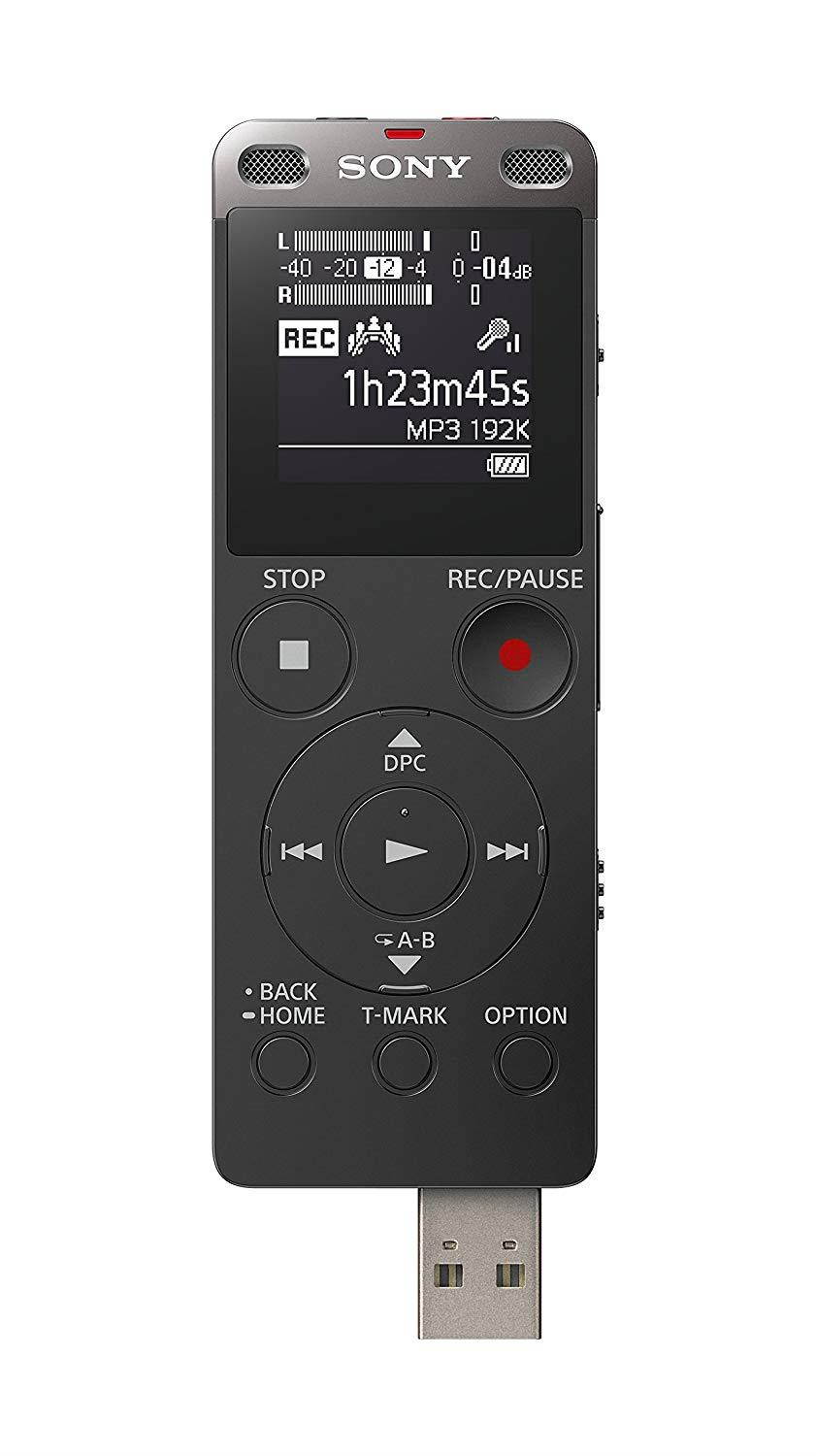 Sony ICDUX560BLK Digital Voice Recorder 1" Black