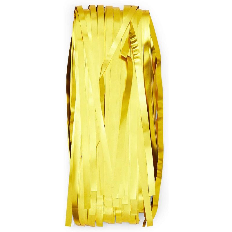 Sparkle and Bash 4 Pack Gold Tinsel Foil Fringe Curtain for Birthday Party Decorations (35 x 94 In)