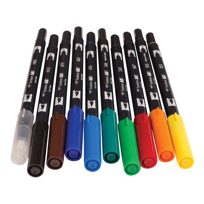 Tombow 10ct Dual Brush Pen Art Markers - Primary