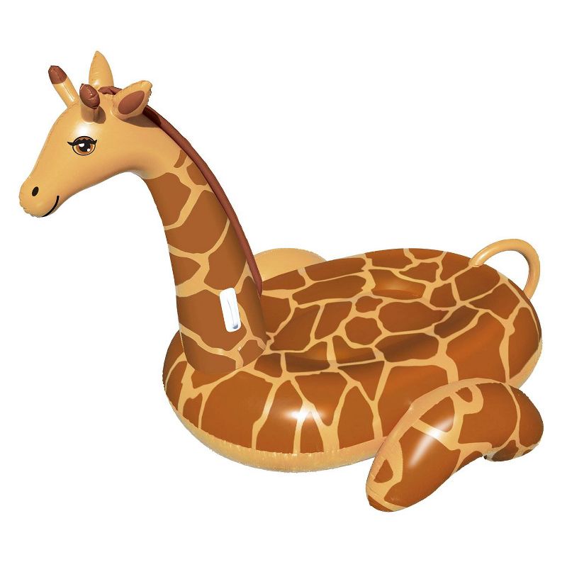 Swimline 90710 April The Giraffe Inflatable PVC Giant Ride On Pool Float, Brown