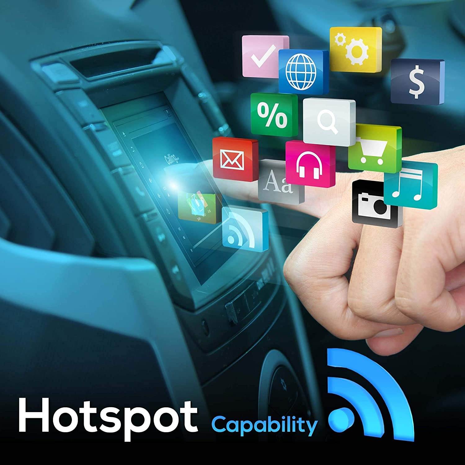 Premium Lanzar Android 6.5" Double Din Bluetooth Widescreen Car Stereo Receiver, Headunit, Touchscreen Tablet Style Display, Wi-Fi Web Browsing, App Download, GPS, HD 1080P Support, SD/USB (SDAND620)