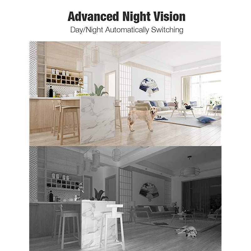 Wireless Security Camera,  1080p IP Home Surveillance Camera WiFi Baby Monitor Pet Camera Dog Cam with Cloud Storage Sound Motion Detect Two Way Audio Night Vision Remote View