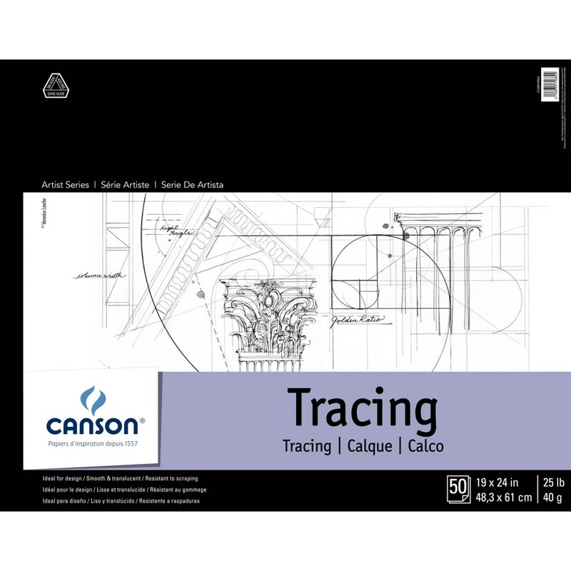 Canson Artist Series Tracing Paper Pad 19"X24"-50 Sheets