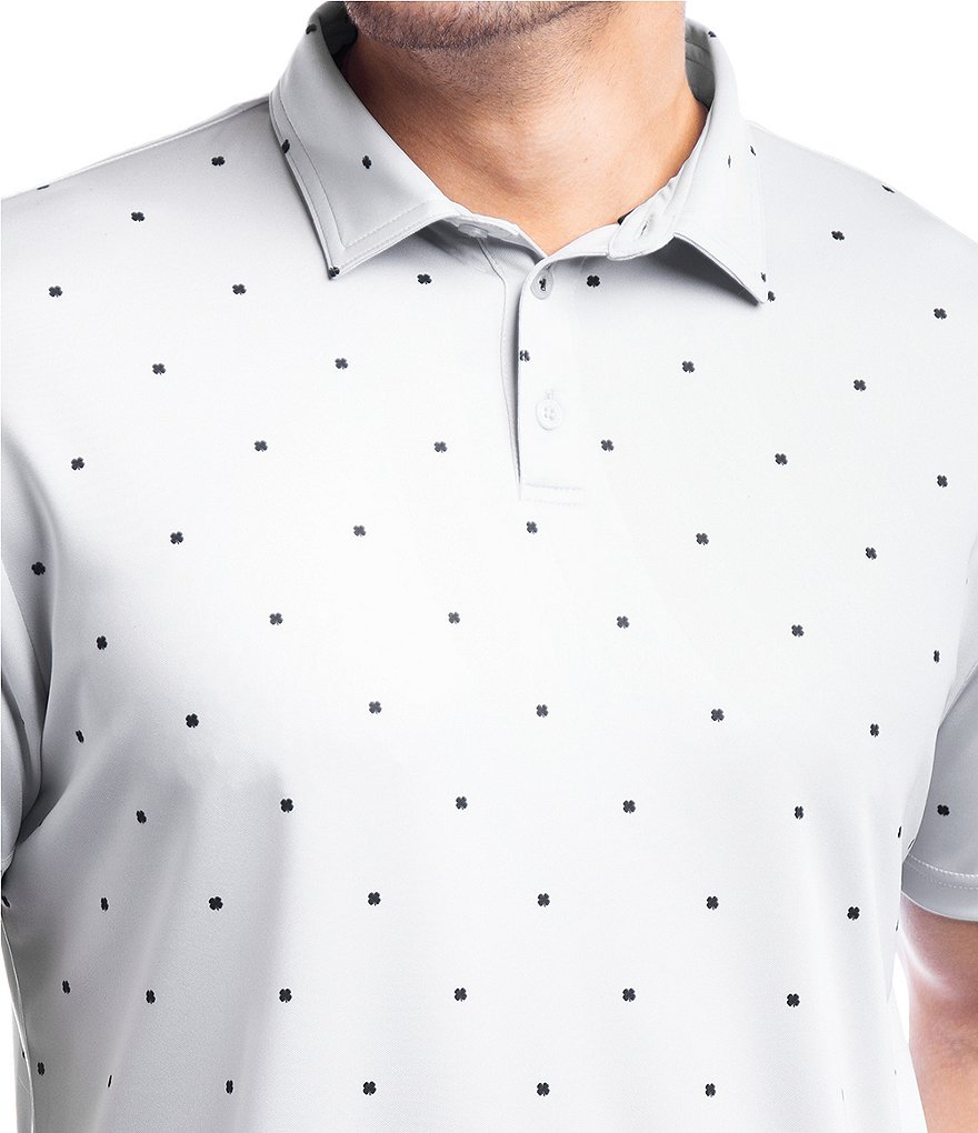 BLACK CLOVER Lucky Fit Short-Sleeve Cloverfield Dri-Balance&trade; Polo