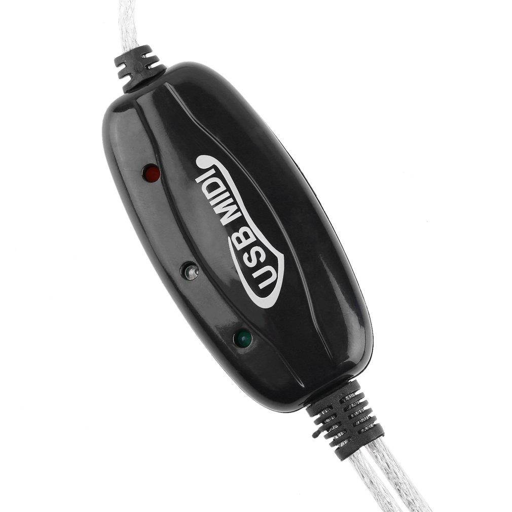 New USB IN-OUT MIDI Interface Cable Converter PC to Music Keyboard Cord