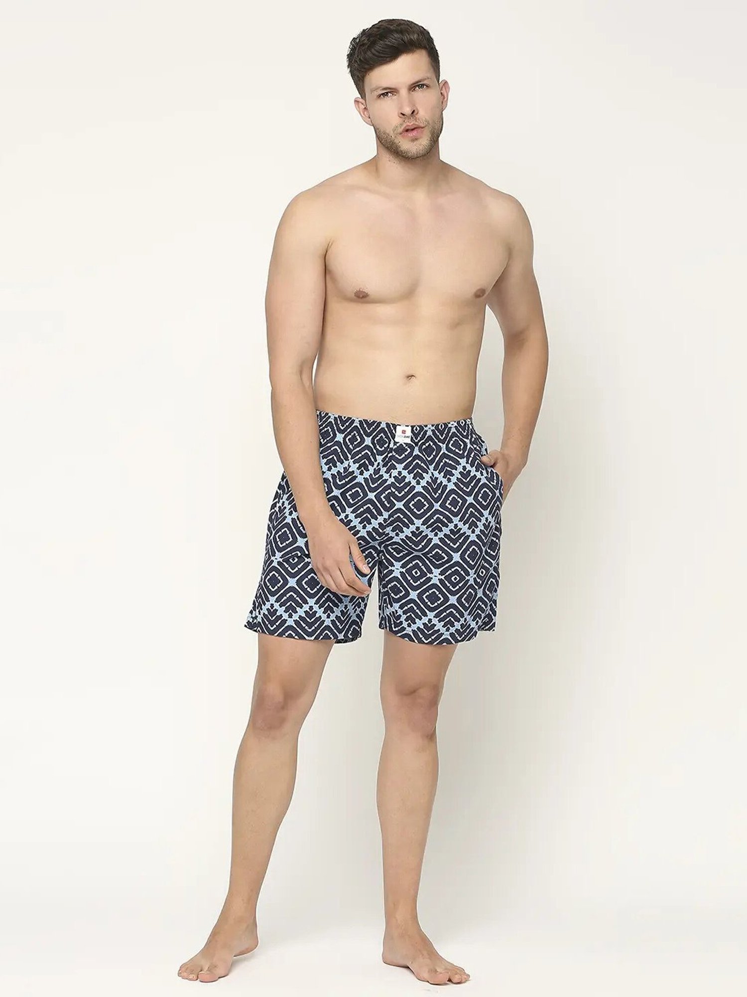 UnderJeans by Spykar Blue Printed Boxers