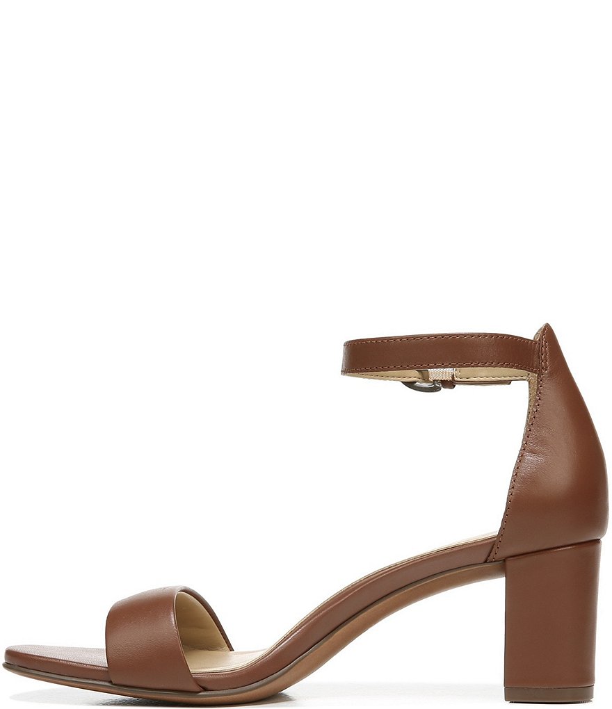 Naturalizer Vera True Colors Leather Ankle Strap Block Heel Dress Sandals