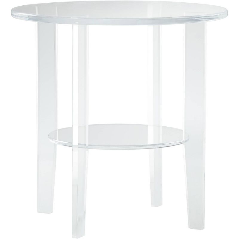55 Downing Street Erica Clear Acrylic Round Accent Table