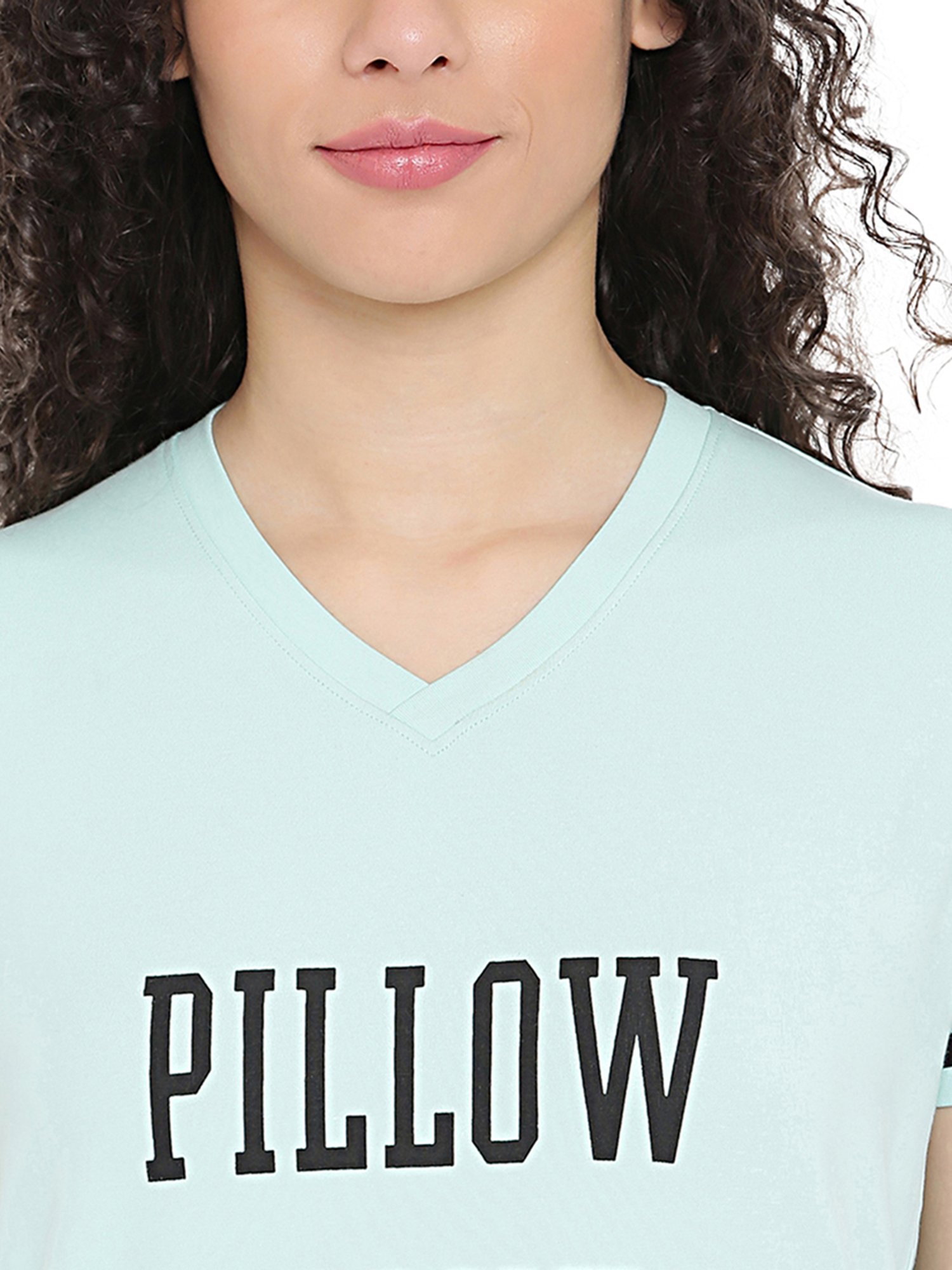 La Intimo Sea Green Printed T-Shirt