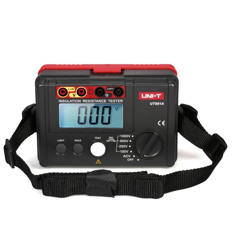 UNI-T UT501A 1000V Insulation Resistance Meter Ground Tester Megohmmeter Voltmeter w/LCD Backlight