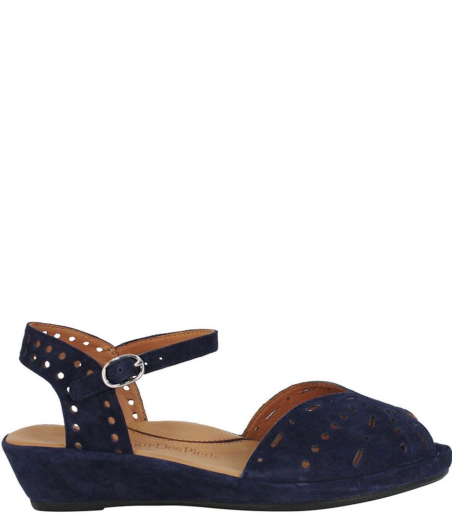 L'Amour Des Pieds Brenn Suede Wedge Sandals