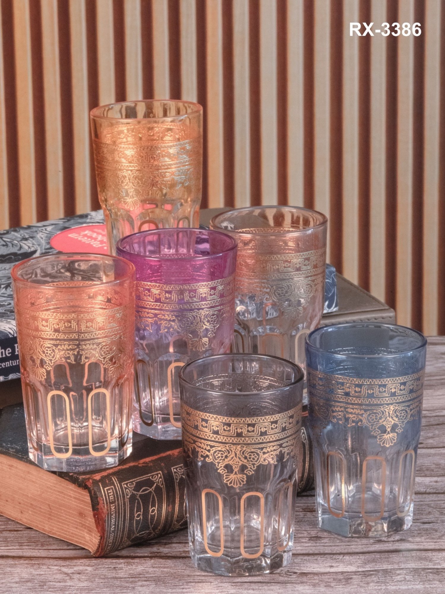 ROXX Transparent Glass Tumbler - Set of 6 (180ml)