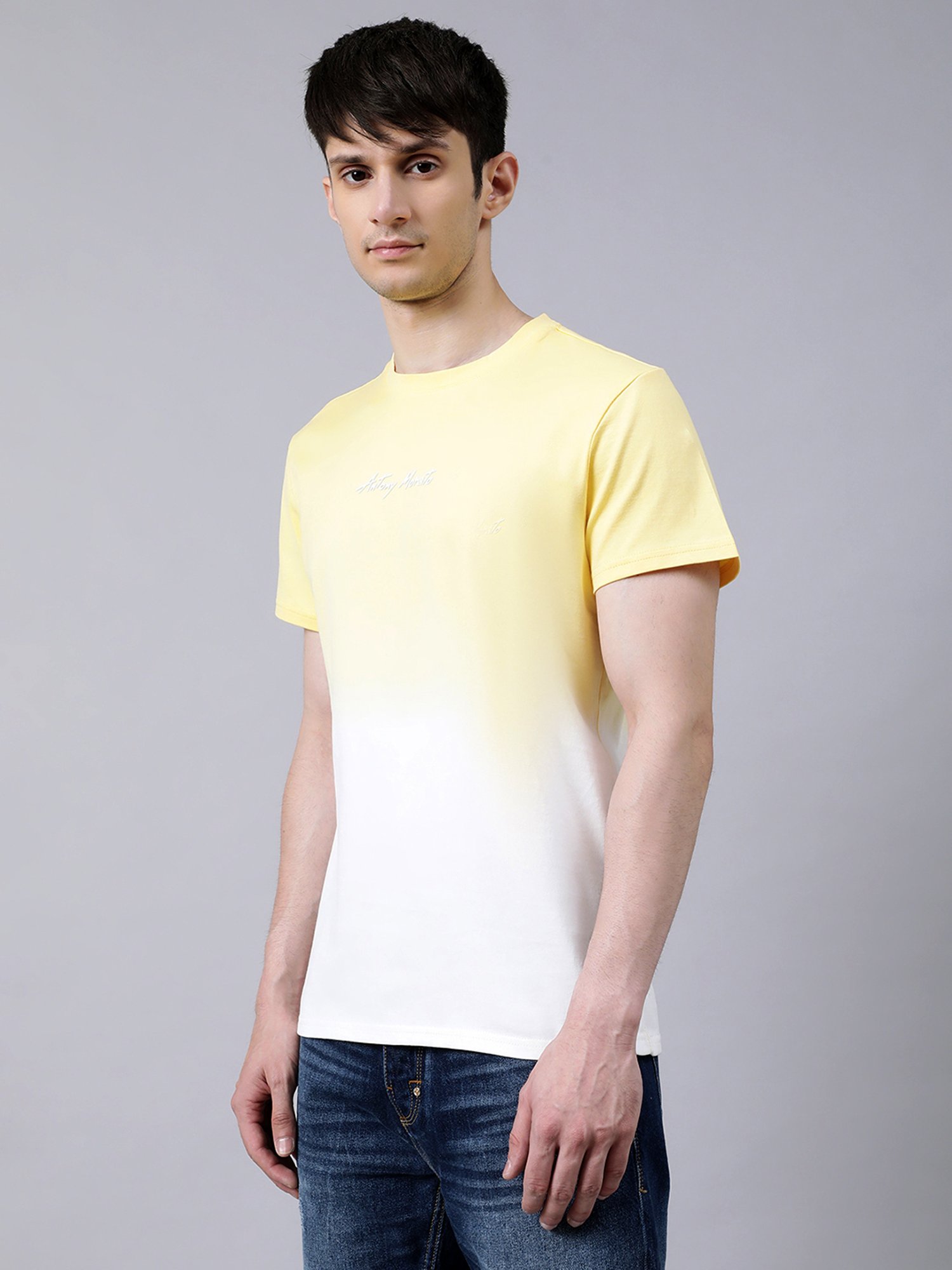 Antony Morato Yellow Regular Fit T-Shirt