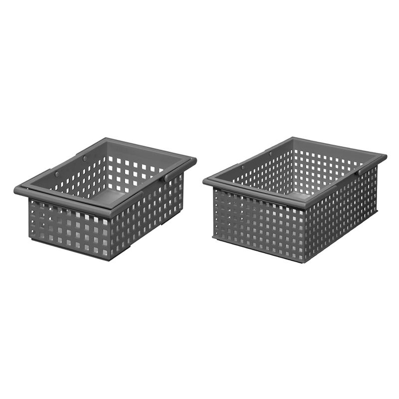 Like-It Universal Stacking Bathroom Storage Organizer Basket Set, Mint Blue