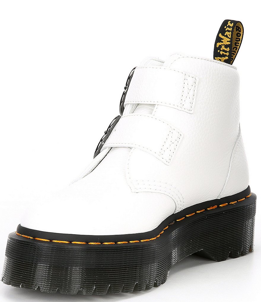 Dr. Martens Women's Devon Heart Buckle Platform Booties