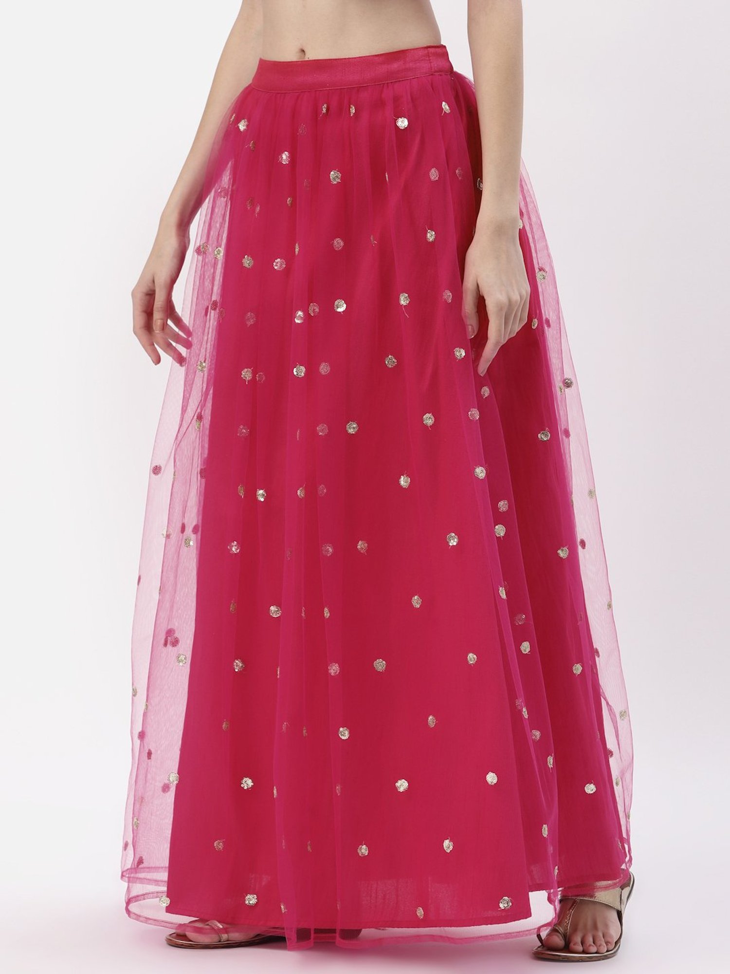 studiorasa Pink Embroidered Skirt