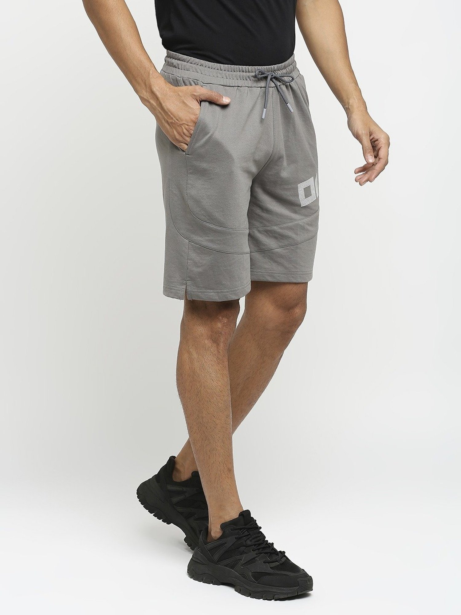 Fitz Charcoal Grey Slim Fit Shorts