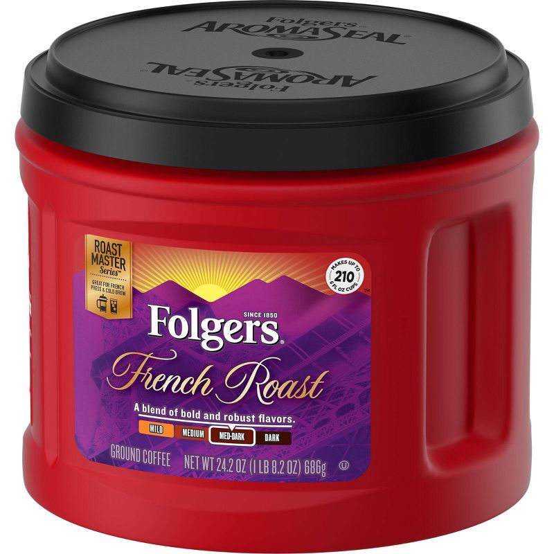 Folgers French Medium Dark Roast Ground Coffee - 24.2oz