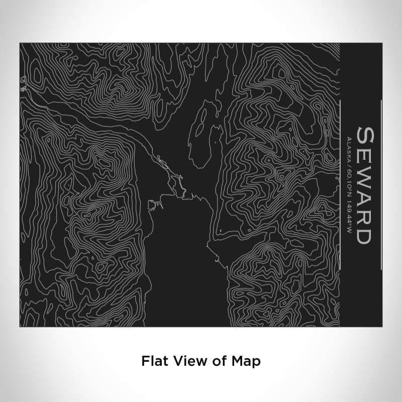 Fort Madison - Iowa Map Bottle with Bamboo Top in Matte Black