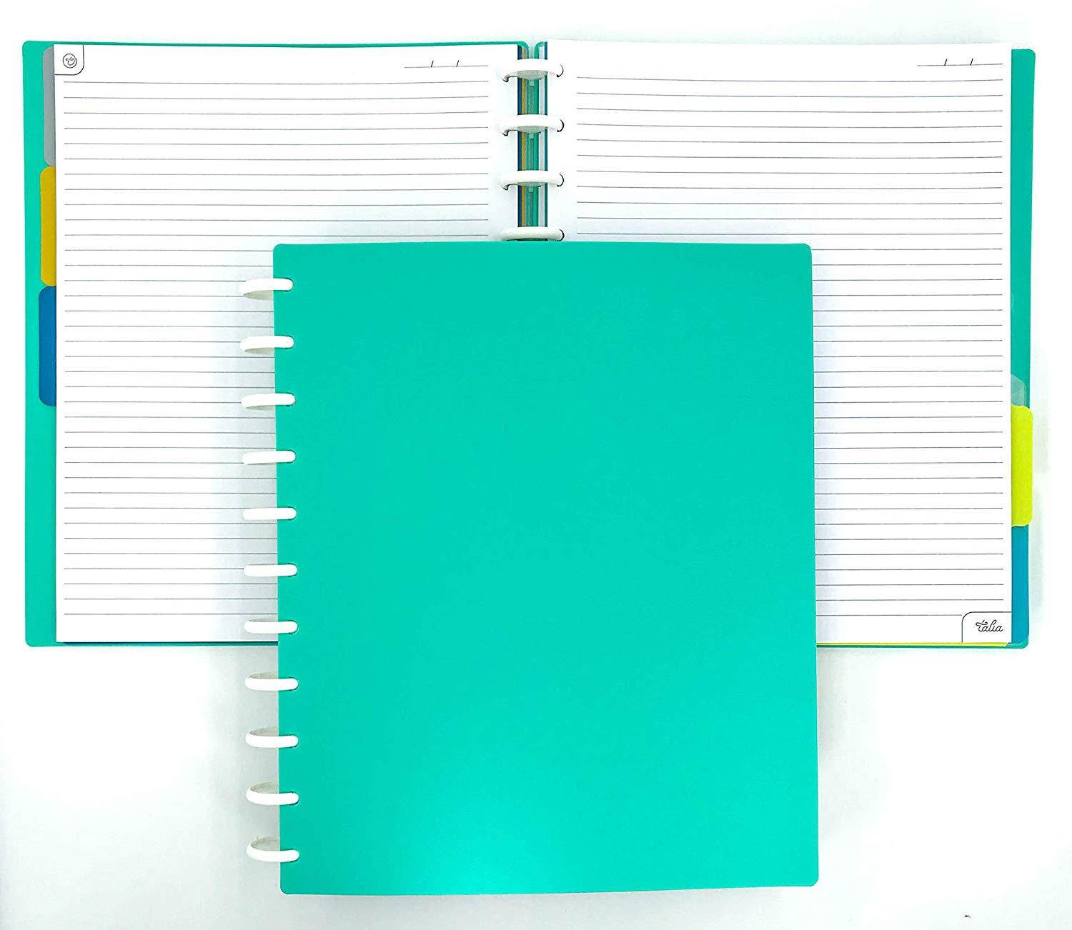 Talia Discbound Notebook, Celestial Turquoise, Letter