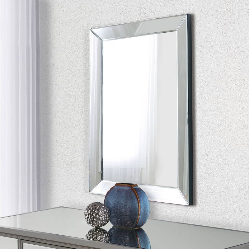 Isabele Rectangle Wall Mirror Silver - Abbyson Living