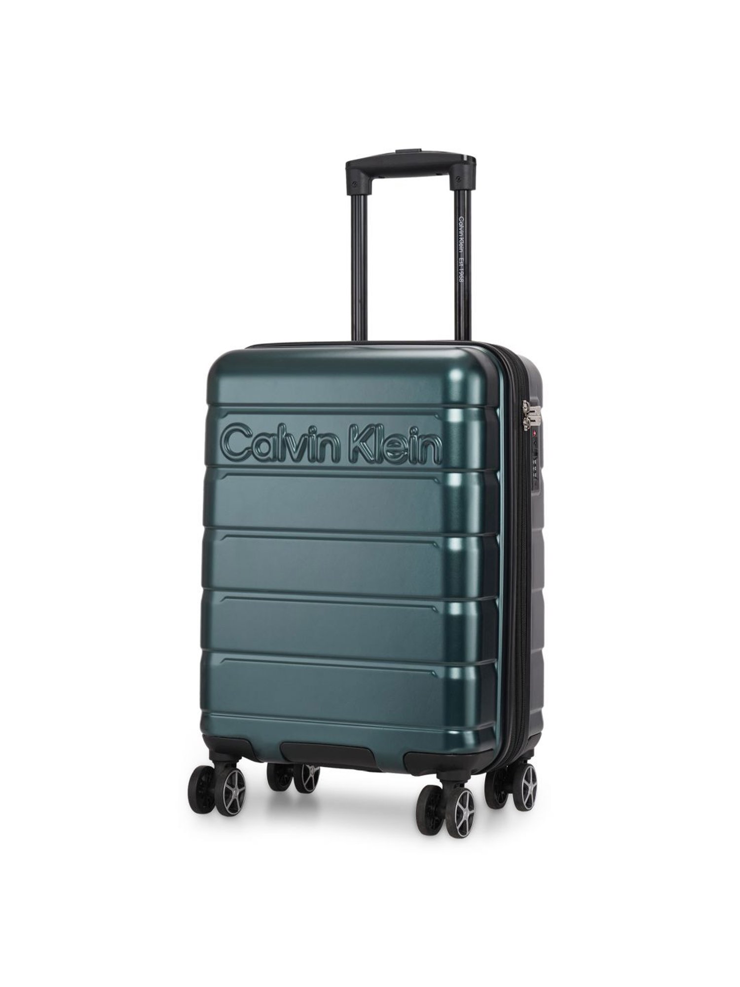 Calvin Klein Ridge-Line Pearlized Sage Textured Hard Cabin Trolley Bag - 54 cm