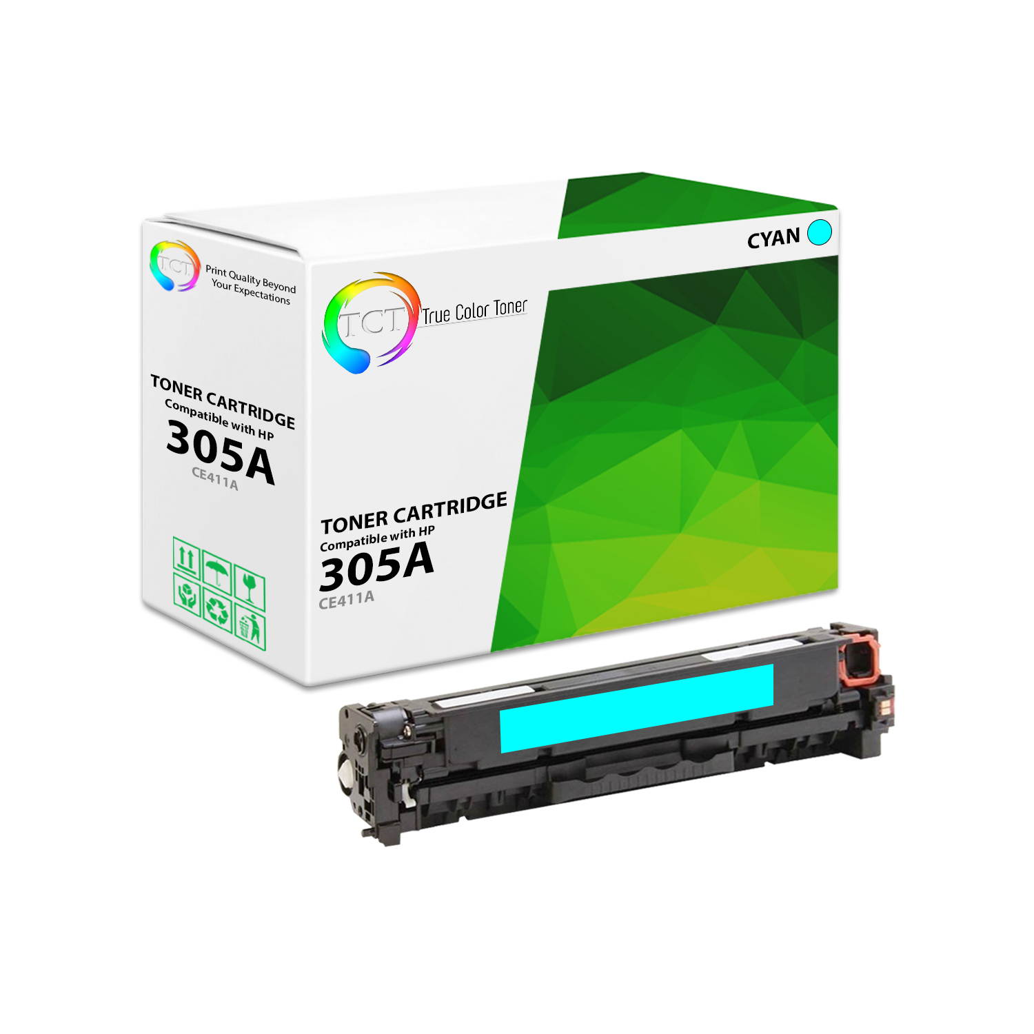TCT Premium Compatible Toner Cartridge Replacement for HP 305X 305A CE410X CE411A CE412A CE413A works with HP LaserJet Pro M351A M375NW Printers (Black, Cyan, Magenta, Yellow) - 5 Pack