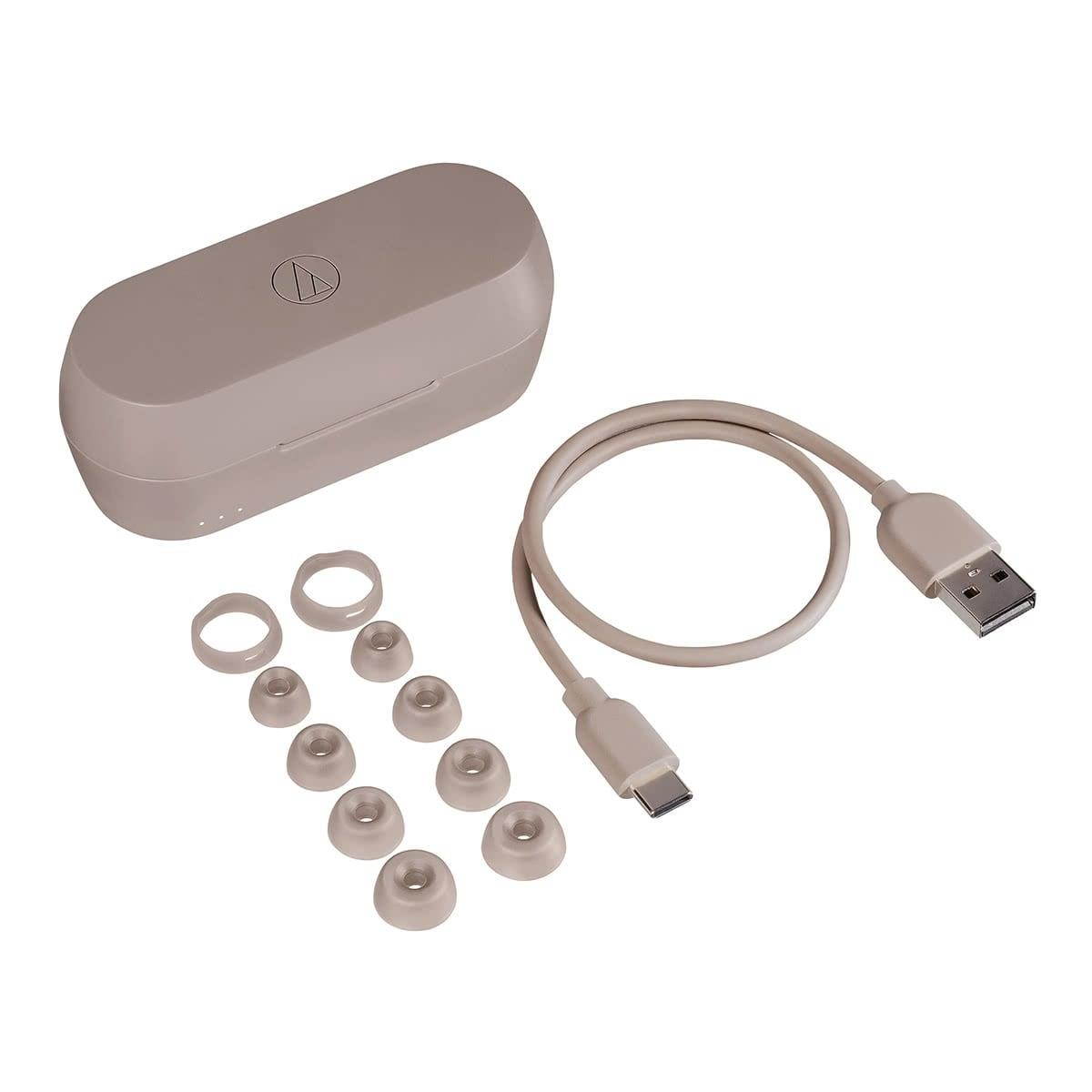 AudioTechnica ATH-CKS5TW Solid Bass True Wireless Headphones (Khaki)