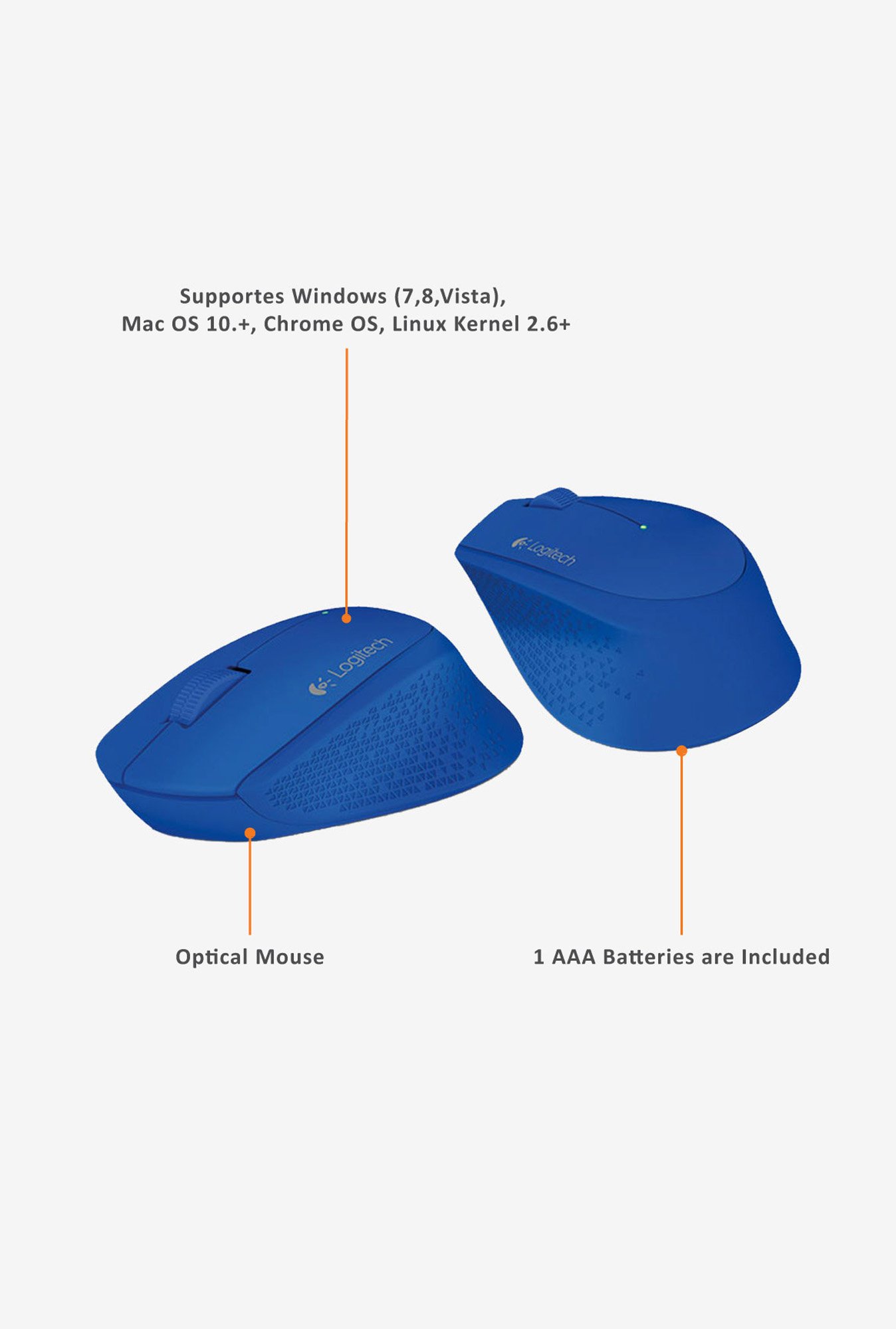 Logitech M280 Wireless Mouse Blue