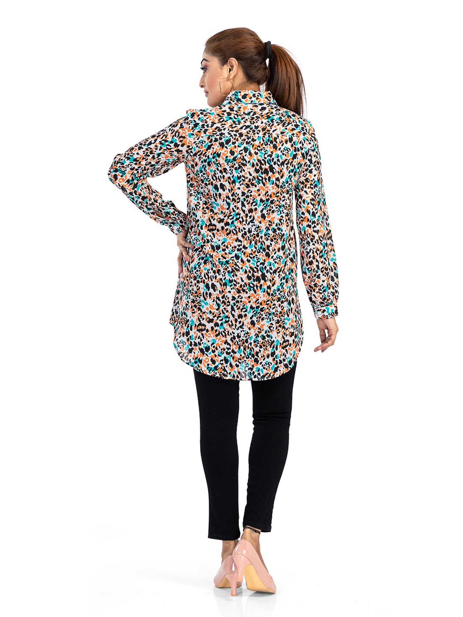 Nino Bambino Multicolor Printed Long Shirt