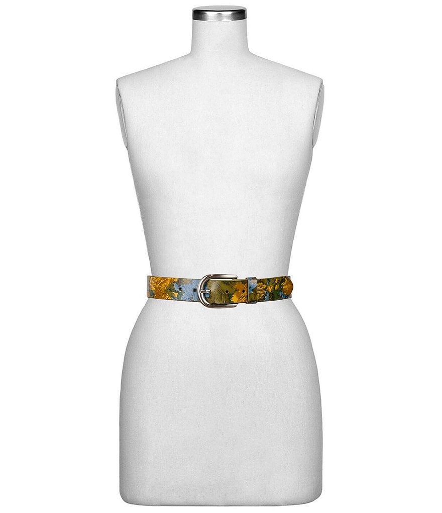 Patricia Nash 1.25#double; Vietri Wildflower Printed Leather Jean Belt