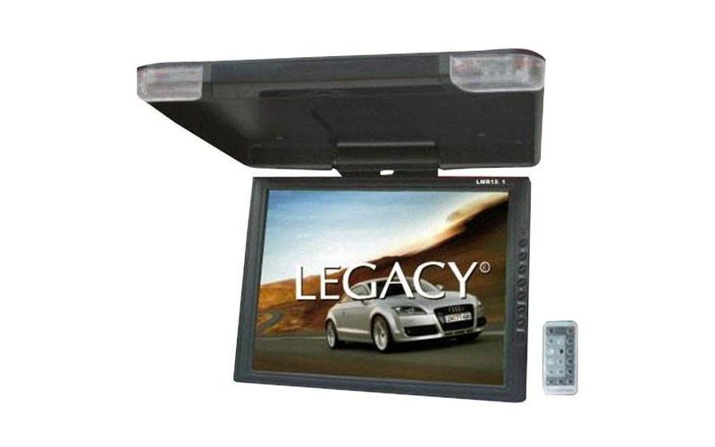 LEGACY LMR15.1 15 Inch LCD TFT Car/SUV/TRUCK Flip Down Roof Mount Widescreen Monitor w/ Remote Control & Built In Transmitter for Wireless Headphones