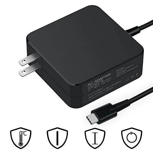 SLLEA 65W USB-C AC/DC Adapter Charger for HP Notebook x2 10-P020CA 10-P020NR 10-P092MS Power
