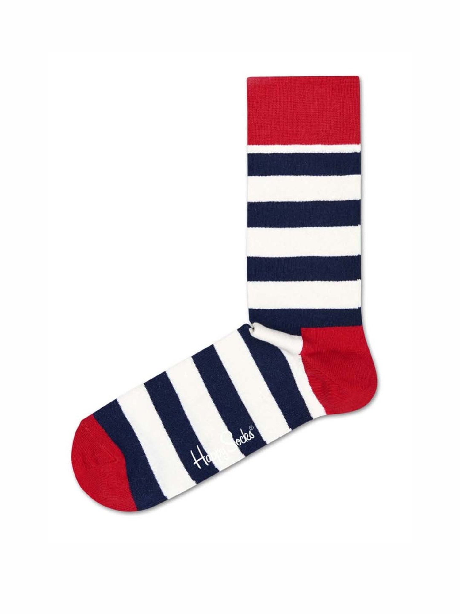 Happy Socks Blue & White Cotton Striped Socks (36-40)