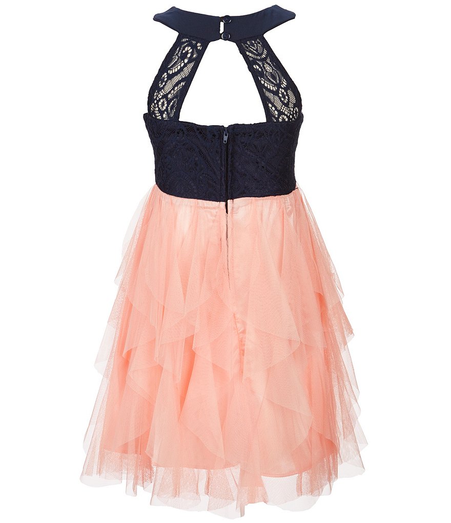 Tween Diva Big Girls 7-16 Beaded-Neck Fit-And-Flare Dress