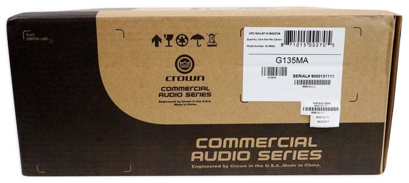 CROWN 135MA 35WATT 3INPUT 80HM 70/100V AMP