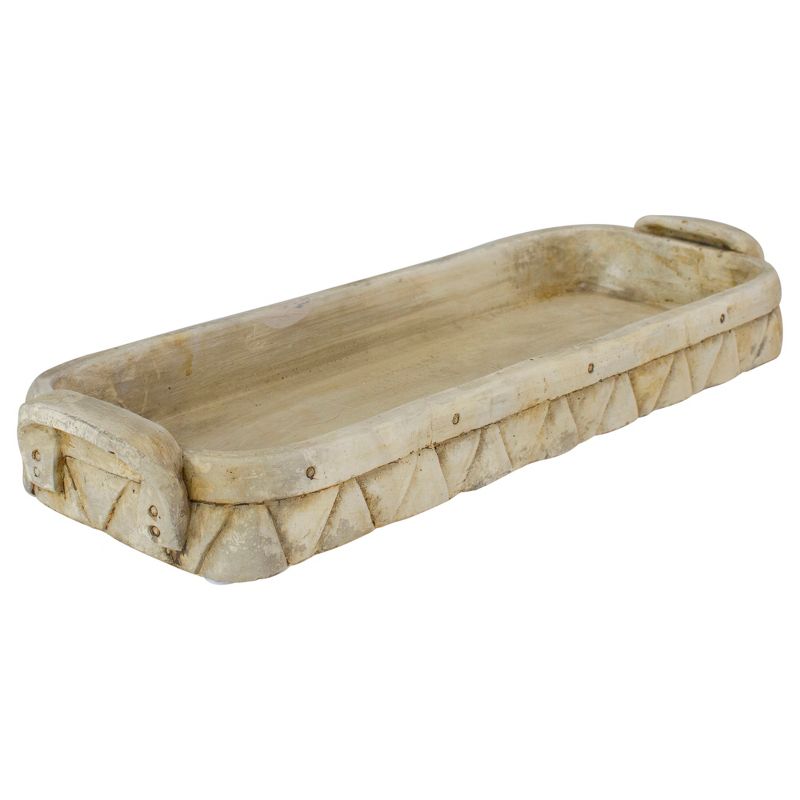 Napa Home & Garden 20" Beige Geometric Patterned Decorative Tray