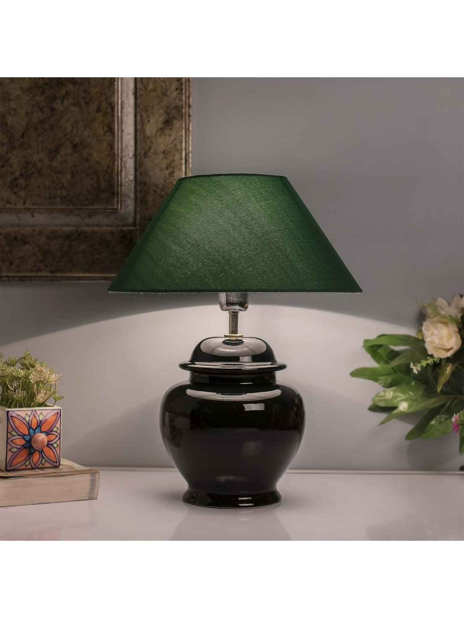 Possini Euro Design Modern Buffet Table Lamp Brushed Steel Tall Gourd White Drum Shade for Dining Room Bedroom Bedside