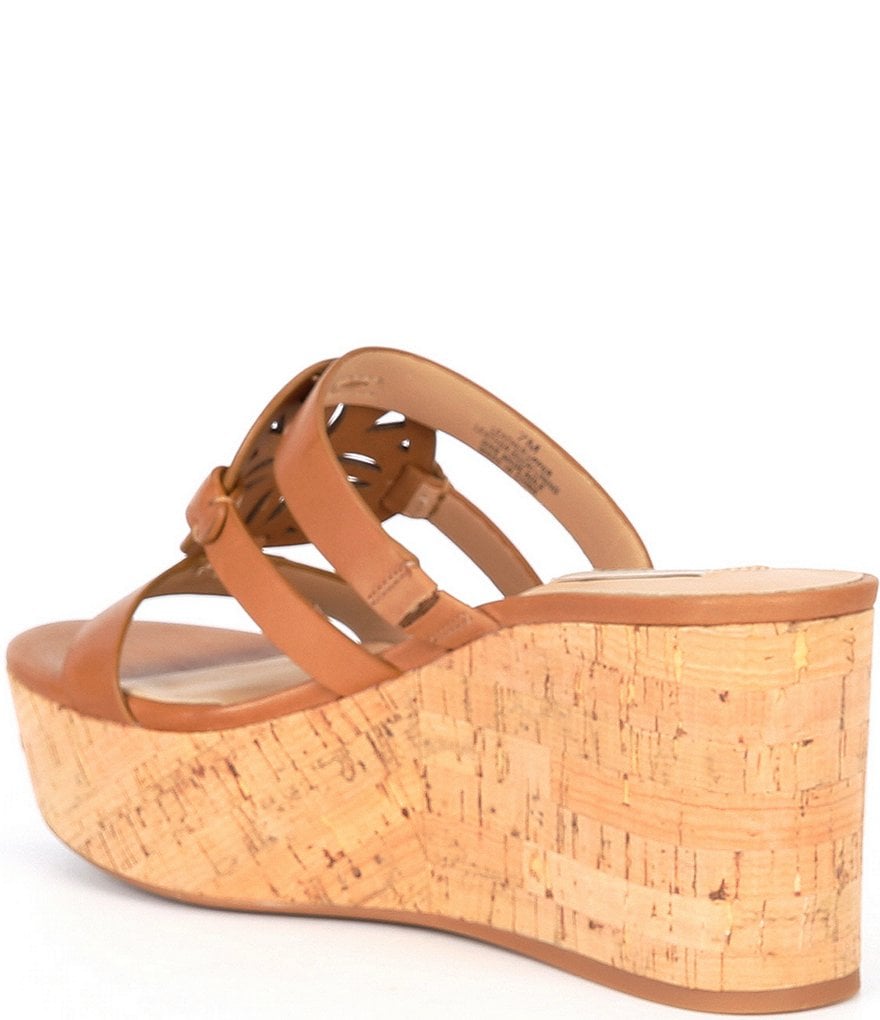 Antonio Melani Quinnlynn Leather Wedge Sandals
