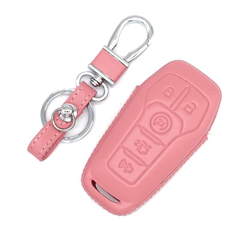 TM) 4 5 Buttons TPU Smart keyless Entry Remote Key Fob case Cover Keychain for Ford Mustang F-150 F-450 Explorer Taurus Fusion Edge,Lincoln MKZ MKC MKX (Blue)