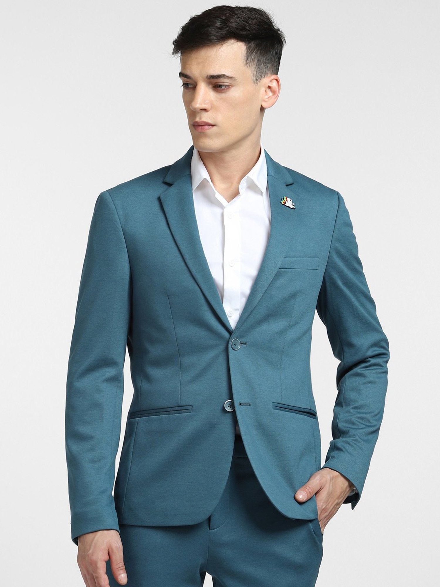 Vastramay Black Regular Fit Blazer