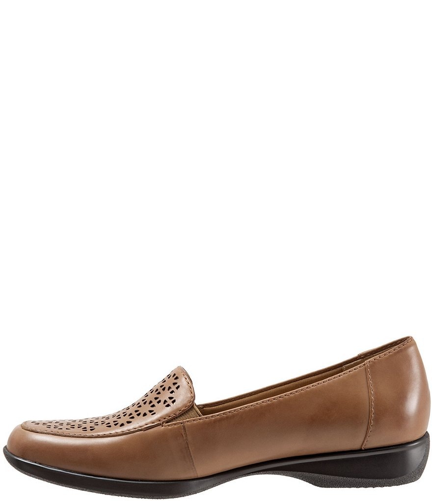 Trotters Jenn Metallic Leather Laser Cut Out Loafers