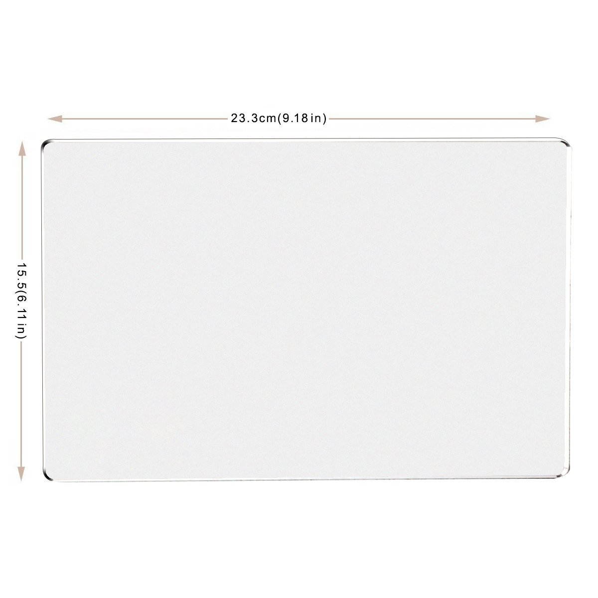 ESTONE Aluminum Gaming Mouse Pad with Anti-Skid Rubber Base-8.66"x7.08"x0.08" - Silver