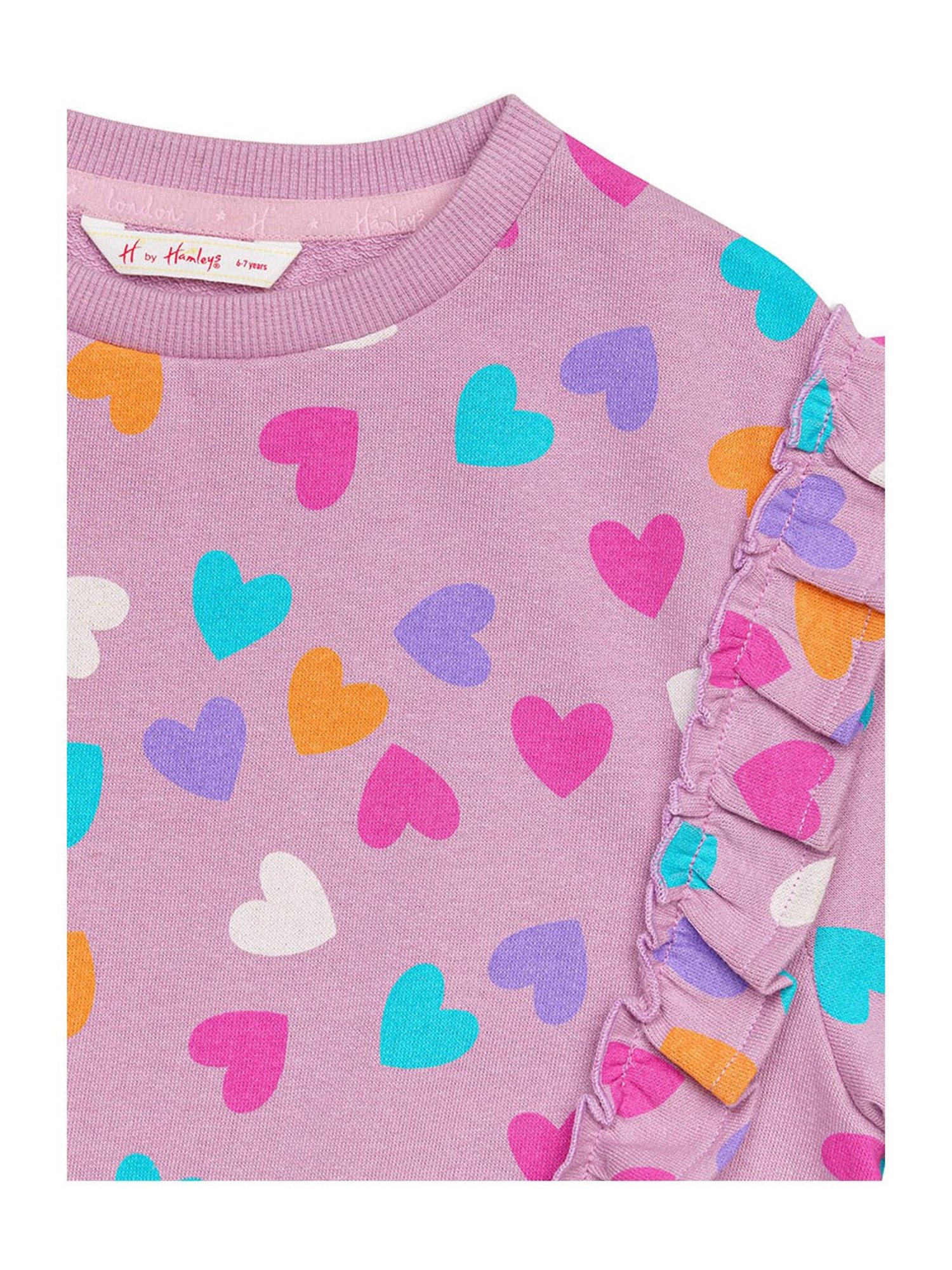 H by Hamleys Girls Pink Printed Full Sleeves Sweatshirt