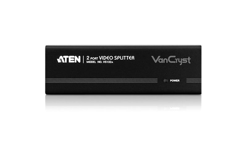 Aten VS132A Video Splitter-TAA Compliant - 1 x HD-15 Video In, 2 x HD-15 Video Out - 2048 x 1536 @ 60Hz - VGA, XGA, SVGA, UXGA, QXGA