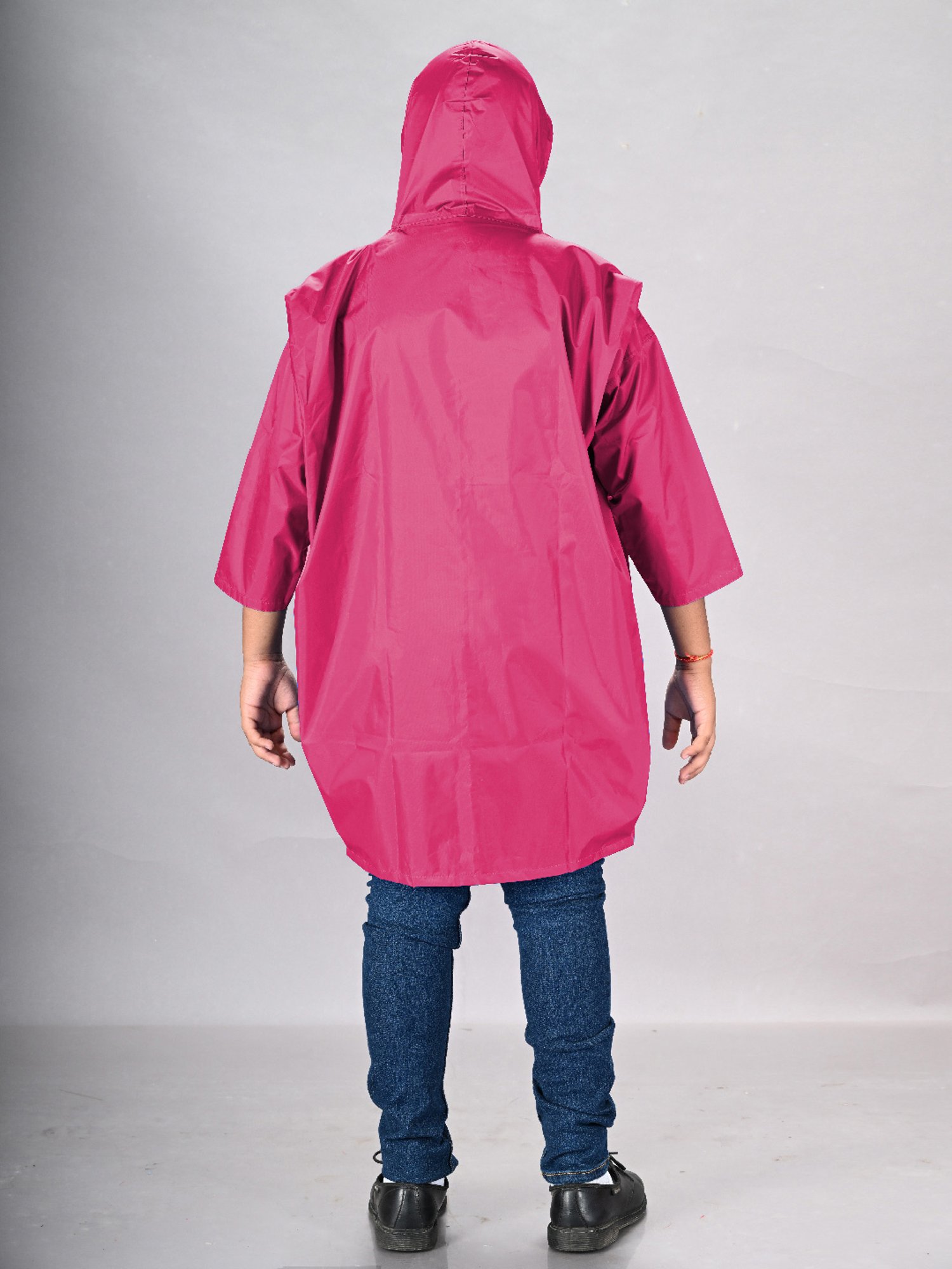 Little Surprise Box Kids Pink Printed Full Sleeves Raincoat
