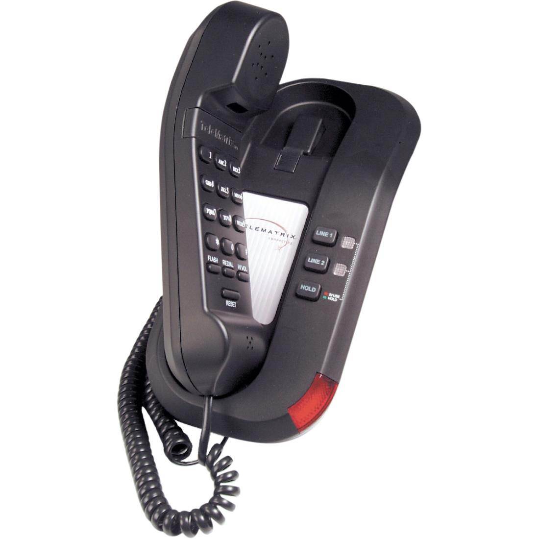 Scitec  Inc. Corded Telephone TLM-691591 TeleMatrix 2L Trimline Black