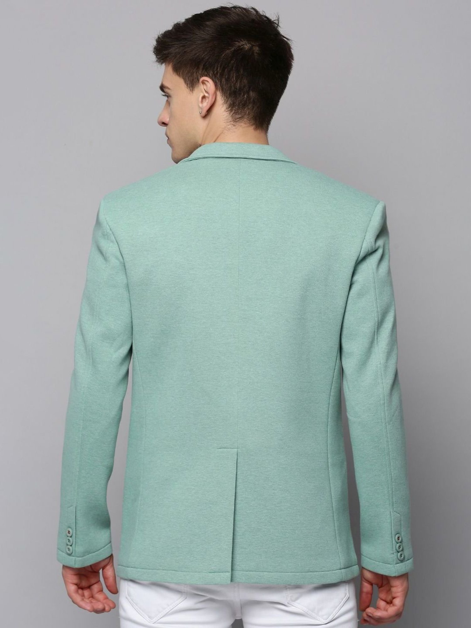 Louis Philippe Light Blue Regular Fit Blazer