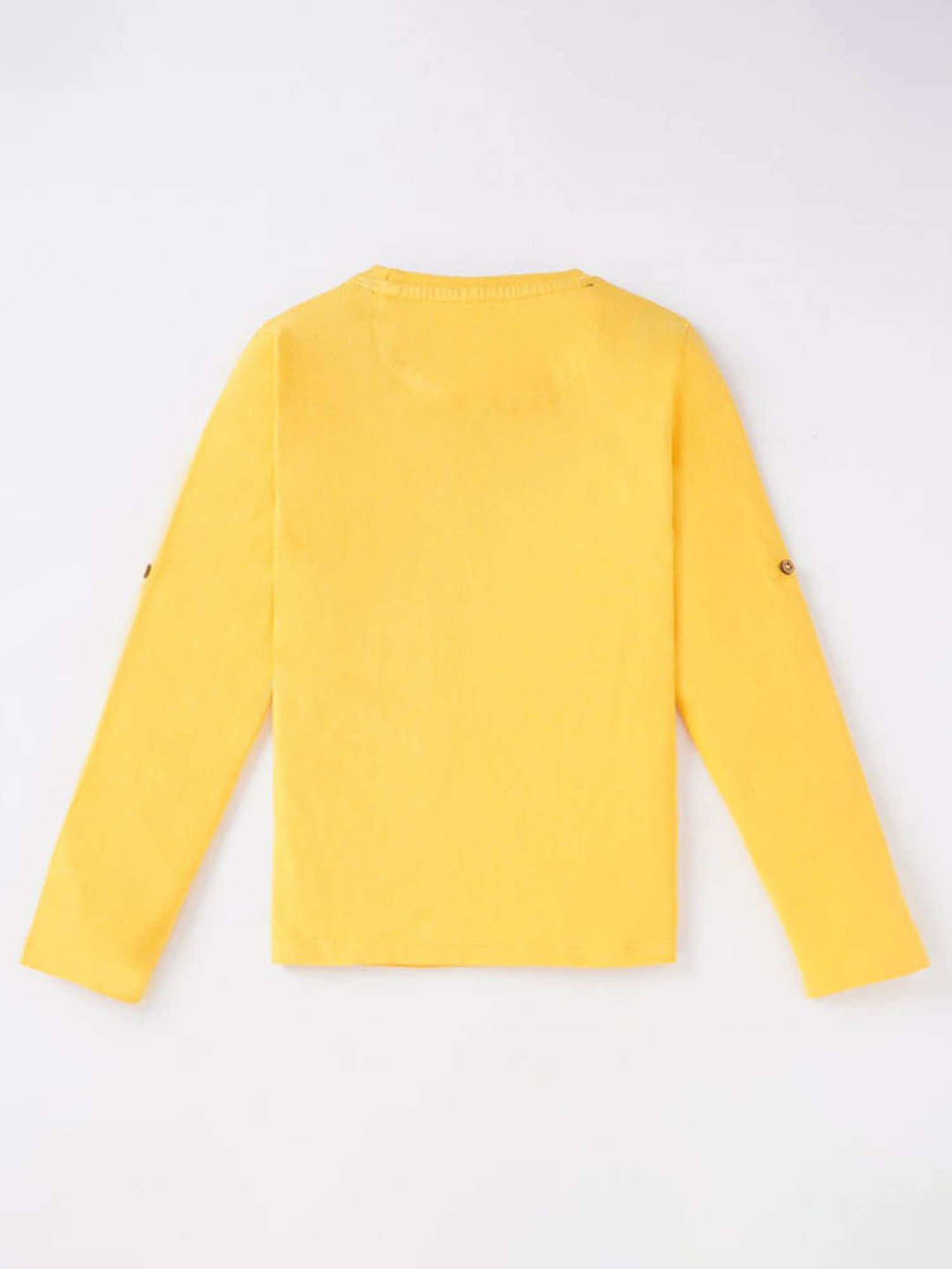 Ed-a-Mamma Kids Yellow Graphic Print Full Sleeves T-Shirt