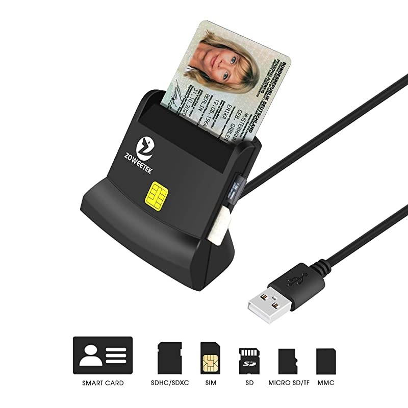 MultiFunction CAC Card Reader Can Read DOD Military Common Access Smart Card ID Card SD SDHC SDXC Micro SDTFlash MMC Micro SDHC Micro SDXC and SIM